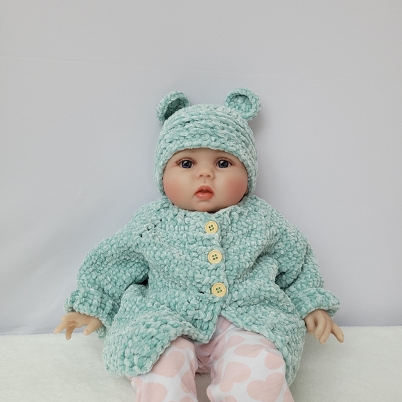 Crochet Baby Sweater and Hat Set - Picture 11 of 12